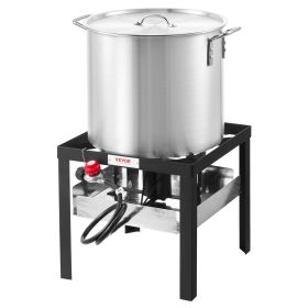 100 Qt Seafood Boiling Kit with Strainer Outdoor Crab Crawfish Cooking Pot