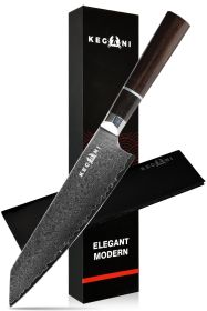 Kegani 8 Inch Japanese Kiritsuke Chef Knife, Japanese 67 Layers VG-10 Damascus Knife, Ebony FullTang Handle Natural Texture Japanese Knife Sushi (Option: Kiritsuke Chef Knife)